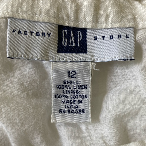 Gap 100% White Cotton Skirt Sz:12 - Picture 3 of 5